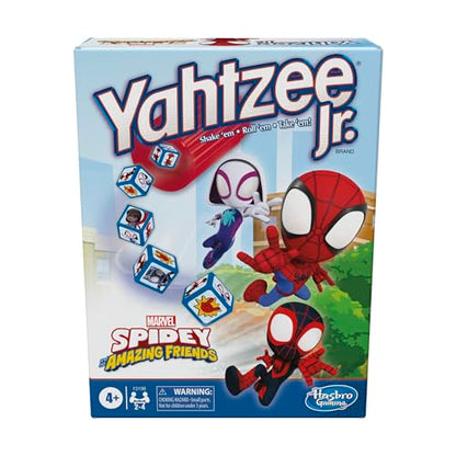 Hasbro Spidey and His Amazing Friends Yahtzee Jr.Marvel Edition Board Game for Kids Ages 4 and Up