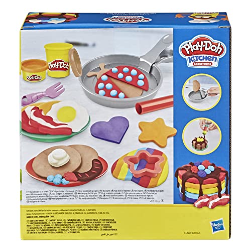 Play-Doh Kitchen Creations Flip 'n Pancakes Playset with 14 Play Kitchen Accessories . 3 and Up