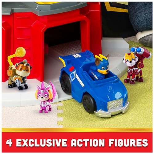 Paw Patrol, Mighty Lookout Tower with 4 Exclusive Bonus Action Figures, Toy Car, Lights and Sounds (Amazon Exclusive), Kids Toys for Ages 3 and up