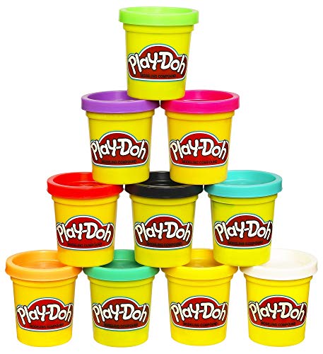 Play-Doh Modeling Compound 10-Pack Case . Non-Toxic, Assorted, 2 oz. Cans, (Amazon Exclusive)