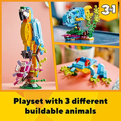 LEGO Creator 3 in 1 Exotic Parrot to Frog to Fish 31136 . Ages 7 and Up