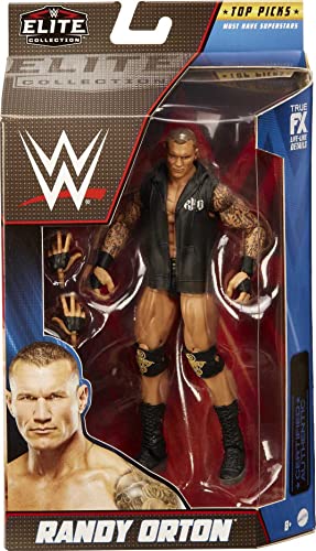 WWE Randy Orton Top Picks Elite Collection Action Figure with Entrance Gear, 6-inch Posable Collectible Gift for WWE Fans Ages 8 Years Old & Up, Multicolor