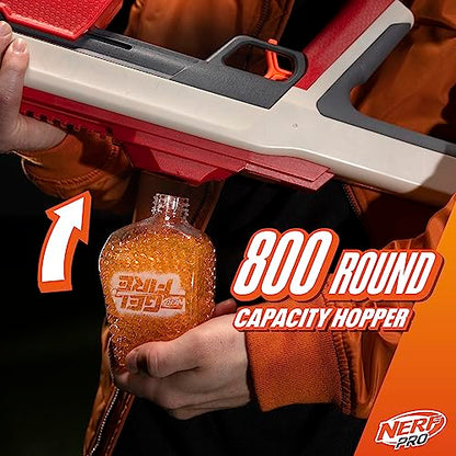 Nerf Pro Gelfire Raid Blaster, Fire 5 Rounds at Once, 10,000 Gel Rounds, 800 Round Hopper, Eyewear, Toys for Teens Ages 14 & Up