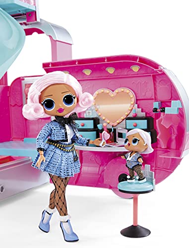 LOL Surprise OMG Glamper Fashion Camper Doll Playset with 55+ Surprises, Fully-Furnished with Light Up Pool, Water Slide, Bunk Beds, Cafe, BBQ Grill, DJ Booth - Ages 4 + Years