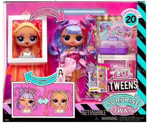 L.O.L. Surprise! Tweens Surprise Swap Fashion Doll Buns-2-Braids Bailey with 20+ Surprises Including Styling Head and Fabulous Fashions and Accessories – Great Gift for Kids Ages 4+