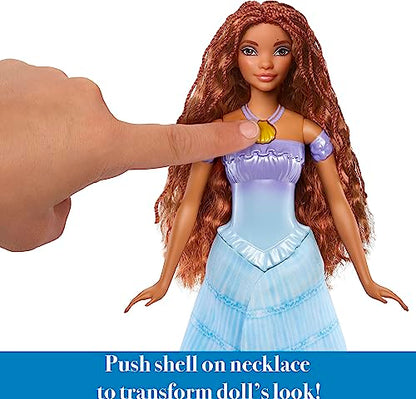 Mattel Disney The Little Mermaid Transforming Ariel Fashion Doll, Switch from Human to Mermaid