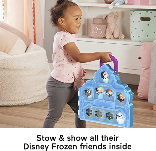 Fisher-Price Little People Toddler Playset Disney Frozen Carry Along Castle Case with 9 Figures for Preschool Kids Ages 18+ Months