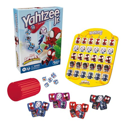 Hasbro Spidey and His Amazing Friends Yahtzee Jr.Marvel Edition Board Game for Kids Ages 4 and Up