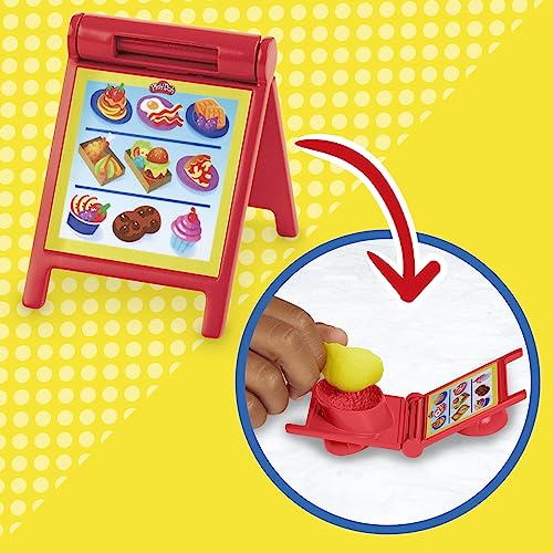 Play-Doh Kitchen Creations Busy Chef's Restaurant Playset, 2-Sided Play Kitchen set . Ages 3+