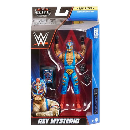 Mattel WWE Rey Mysterio Top Picks Elite Collection Action Figure, Articulation & Life-Like Detail, Interchangeable Accessories, 6-Inch