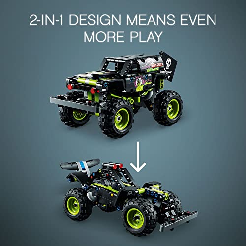 Lego Technic Monster Jam Grave Digger 42118 Set with pull back motor.