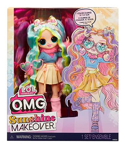 L.O.L. Surprise! OMG Sunshine Color Change Bubblegum DJ Fashion Doll with Color Changing Hair and Fashions and Multiple Surprises – Great Gift for Kids Ages 4+