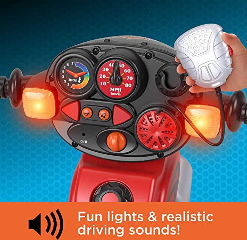 Fisher-Price Harley Davidson Toddler Tricycle Ride-On Preschool Toy, Lights & Sounds Trike with Adjustable Seat, Large