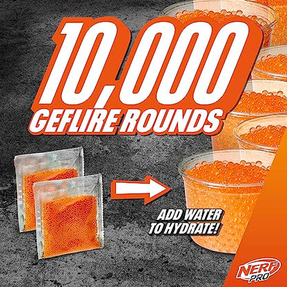 Nerf Pro Gelfire Raid Blaster, Fire 5 Rounds at Once, 10,000 Gel Rounds, 800 Round Hopper, Eyewear, Toys for Teens Ages 14 & Up