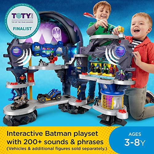 Fisher-Price Imaginext DC Super Friends Batman Playset Super Surround Batcave with Lights Sounds & Phrases for Ages 3+ Years,33 x 42 Inches (Amazon Exclusive)