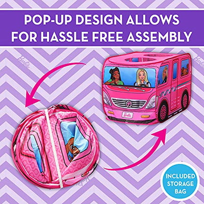 Barbie Camper Pop Up Play Tent – Folds for Easy Storage with Carrying Bag Included | Amazon Exclusive –