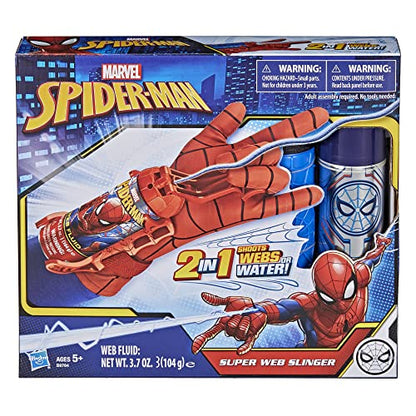 Marvel Spider-Man Super Web Slinger, 2-In-1 Shoots Webs or Water. 5 and Up