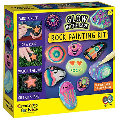 Creativity for Kids Glow in the Dark Rock Painting Kit - Ages 6+