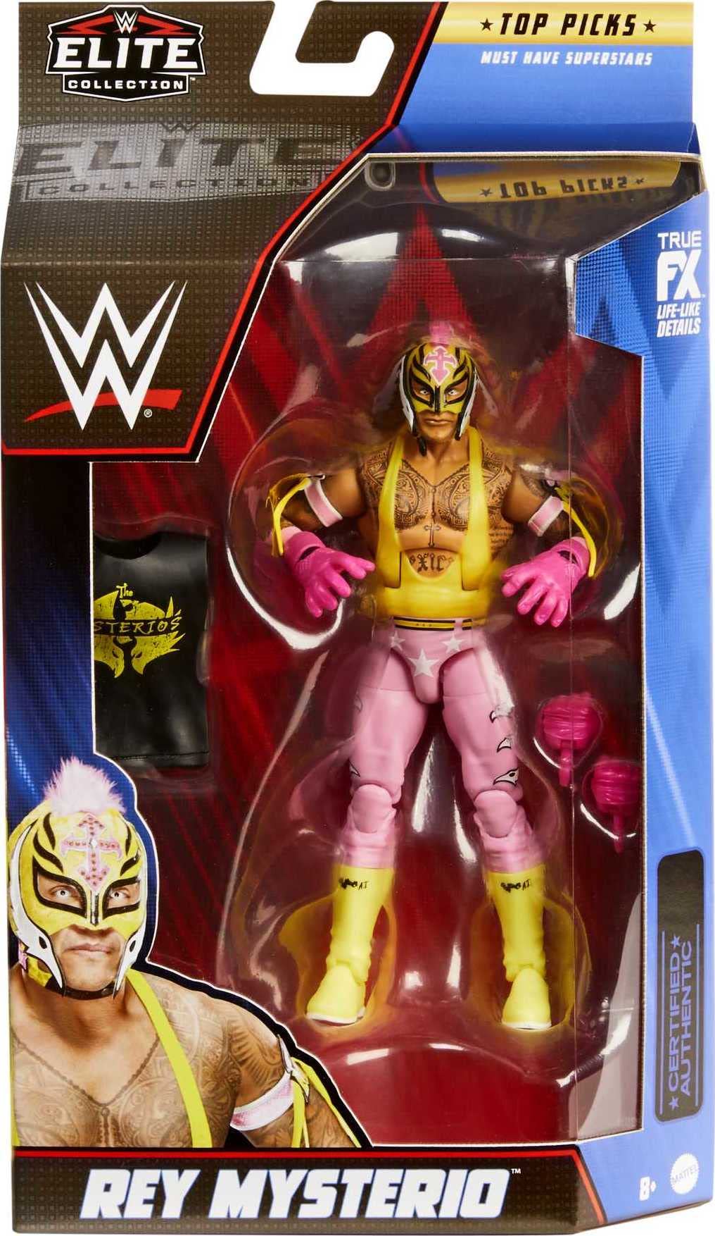 Mattel WWE Action Figures, Top Picks Elite Rey Mysterio Figure, 6-inch Collectible, WWE Toys