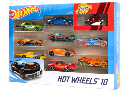 Hot Wheels Set of 10 1:64 Scale Toy Trucks and Cars for Kids and Collectors, Styles May Vary (Amazon Exclusive)