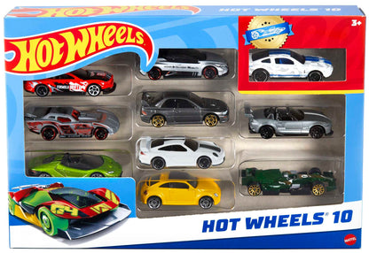 Hot Wheels Set of 10 1:64 Scale Toy Trucks and Cars for Kids and Collectors, Styles May Vary (Amazon Exclusive)