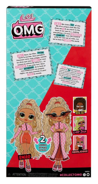 LOL Surprise OMG Swag Fashion Doll with Multiple Surprises Including Transforming Fashions and Fabulous Accessories – Great Gift for Kids Ages 4+