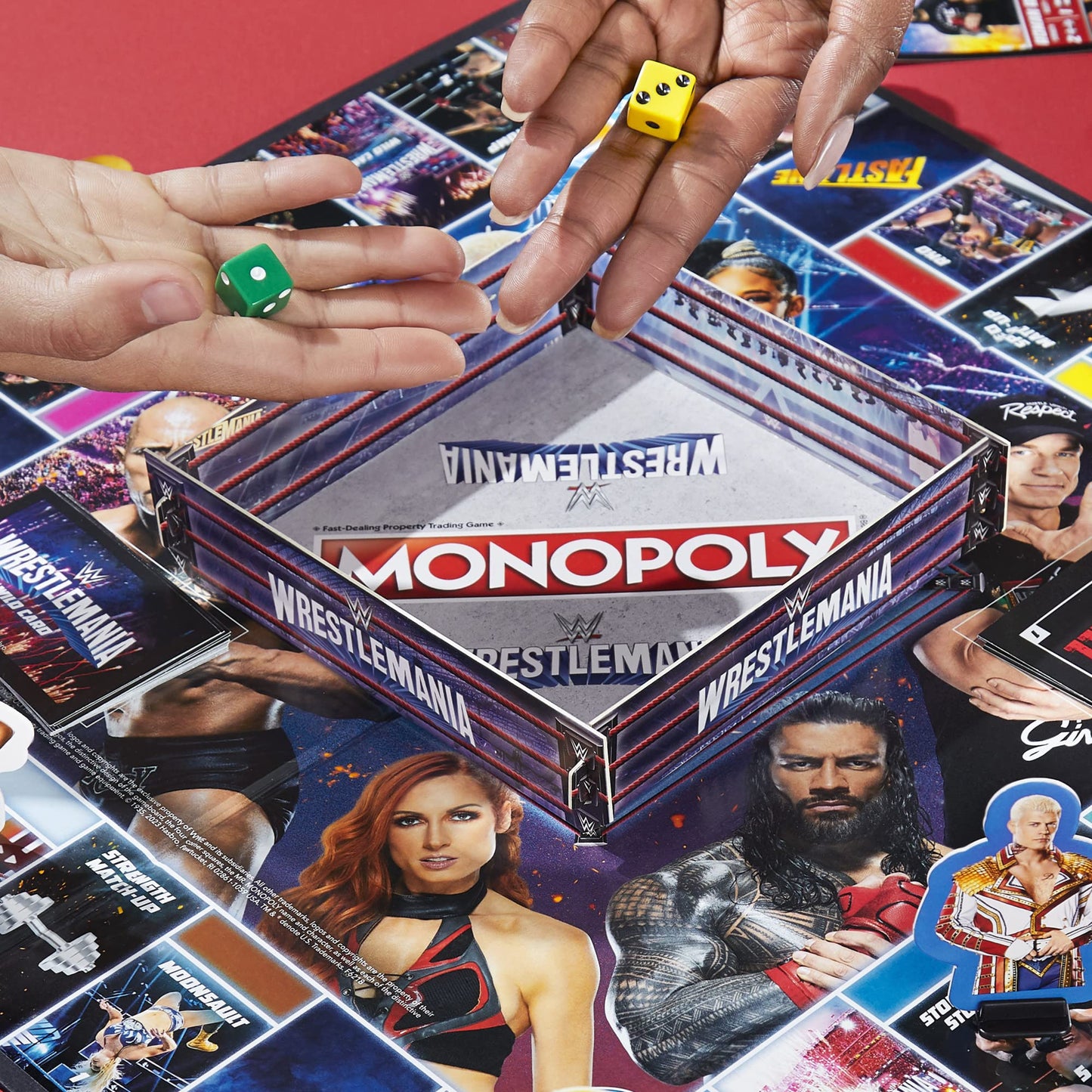 Hasbro Gaming Monopoly: Wrestlemania Edition Board Game for Ages 8 and up, Monopoly Game Inspired by WWE Wrestlemania, Family Games for 2-6 Players, Kids Games